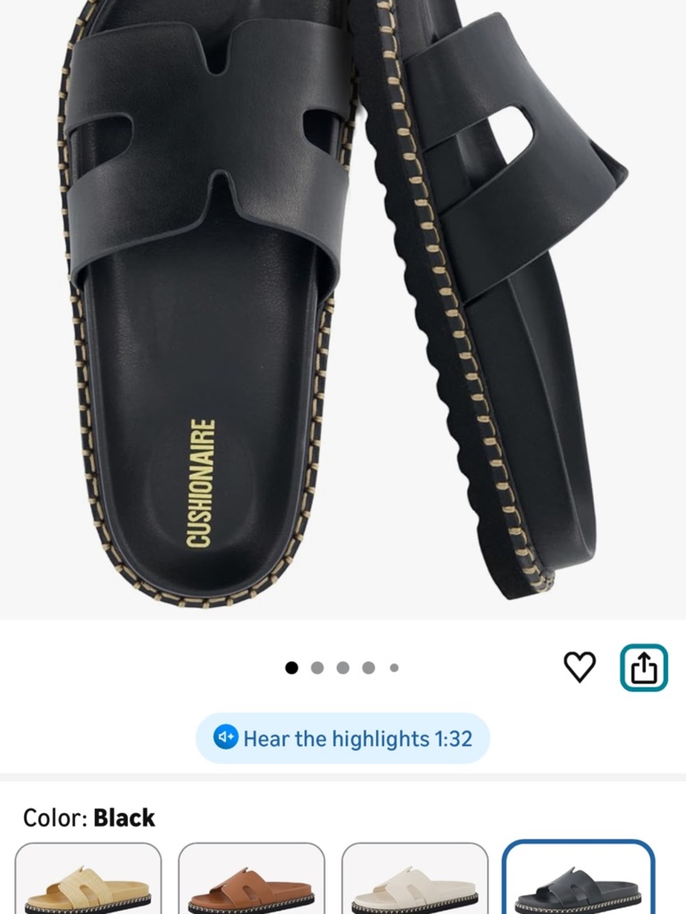 Black Slide Sandals